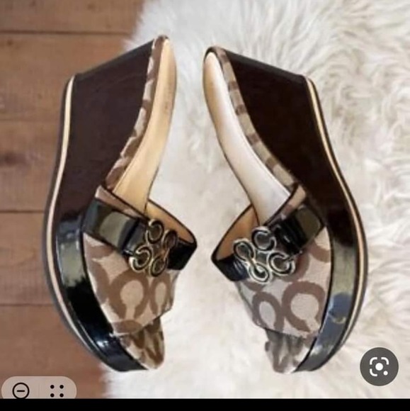 Coach signature platform wedge size 39.5 - Picture 5 of 9